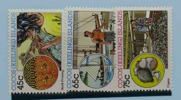 Cocos (Keeling) Islands Stamps, 1987, SG169-171, Mint image 0