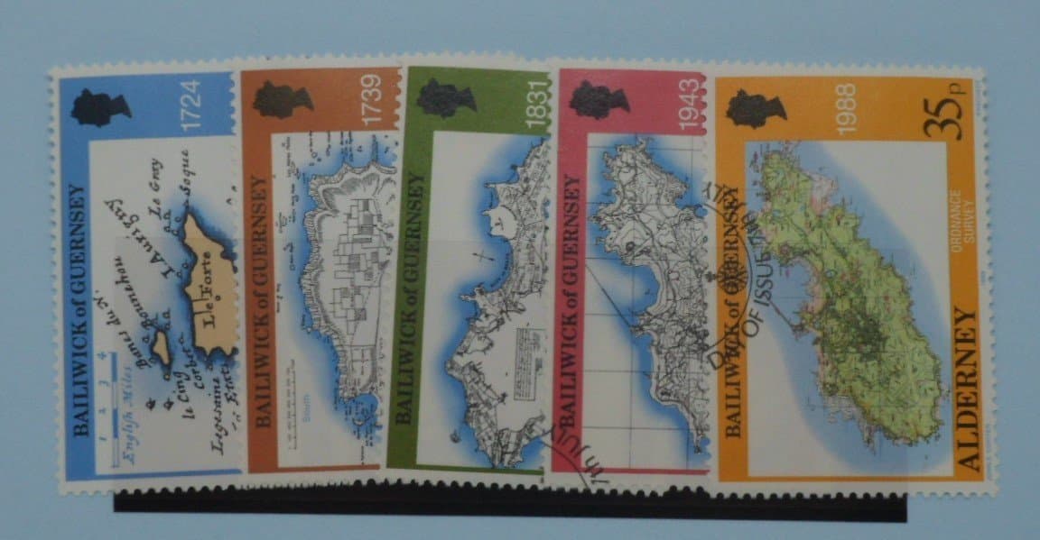 Alderney Stamps, 1989, SGA37-A41, Used. image 0