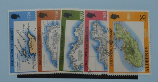 Alderney Stamps, 1989, SGA37-A41, Used. image 0