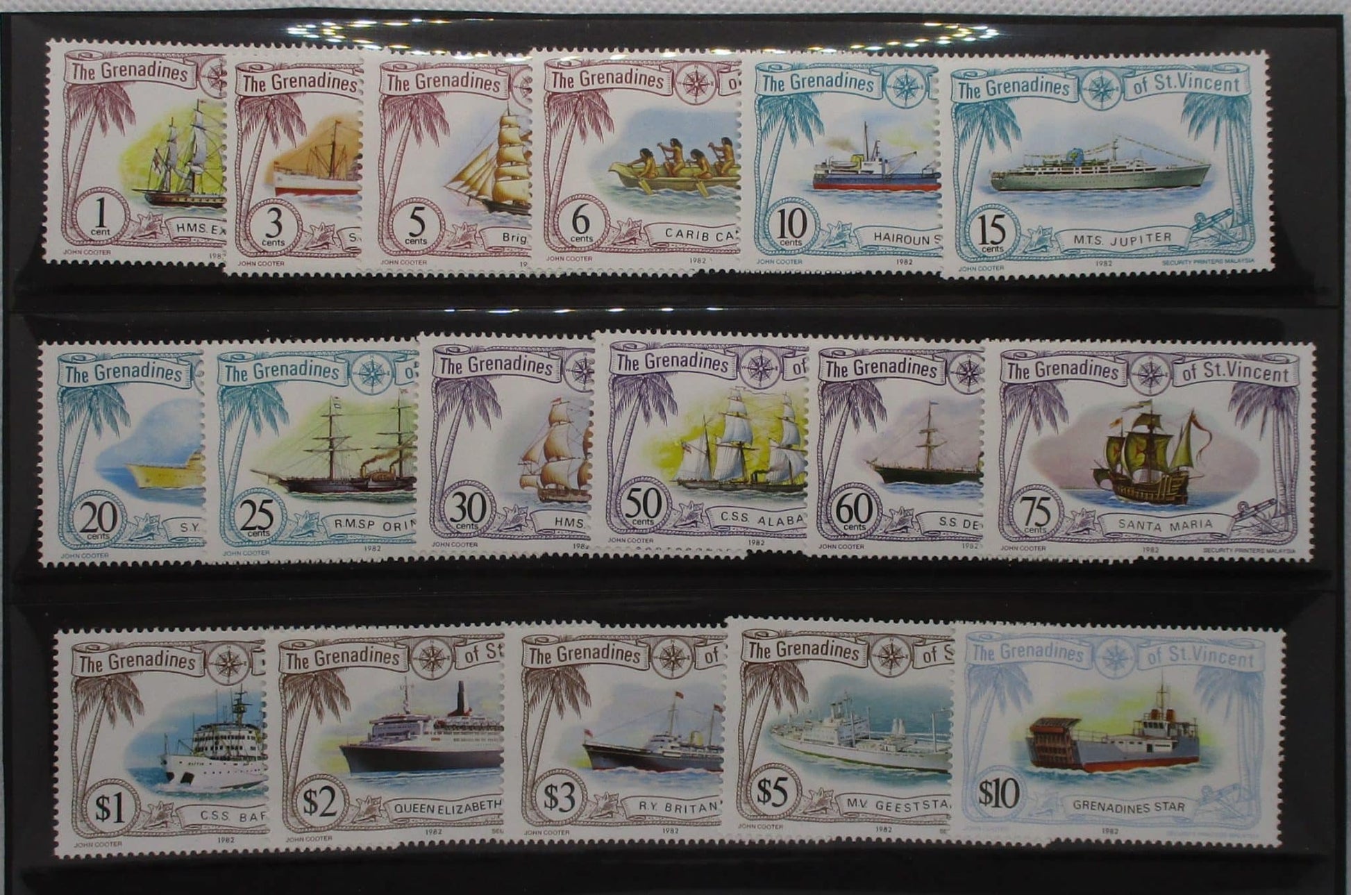 Grenadines of Grenada Stamps, 1982, SG208-224, Mint image 0