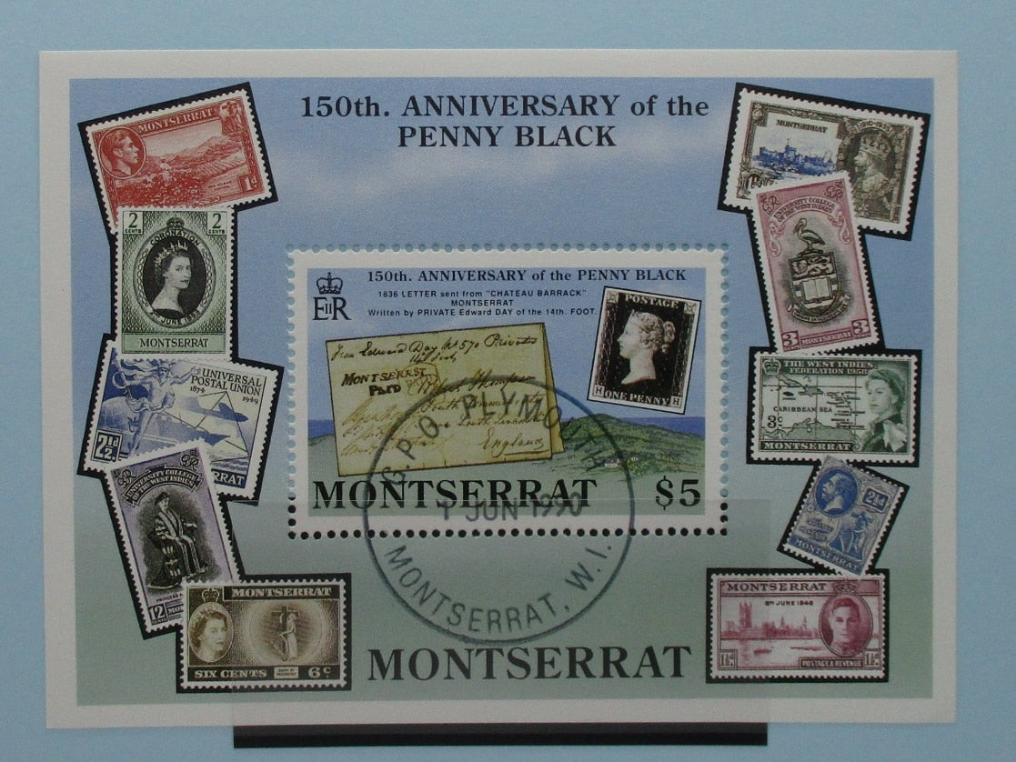 Montserrat Stamps, 1990, MS837, Used image 0