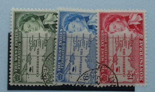 Montserrat Stamps, 1958, SG150-152, Used image 0