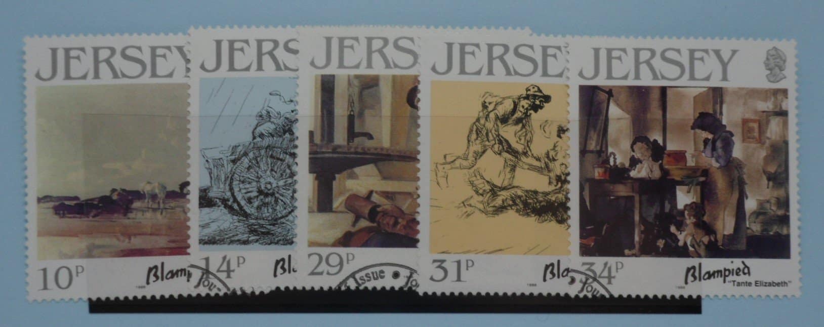 Jersey Stamps, 1986, SG397-401, Used image 0
