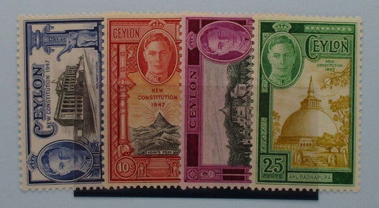 Ceylon Stamps, 1947, SG402-405, Mint image 0