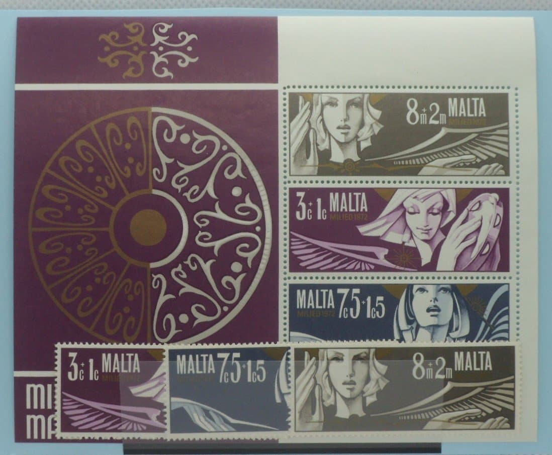 Malta Stamps, 1972, SG482-484, MS485, Mint image 0