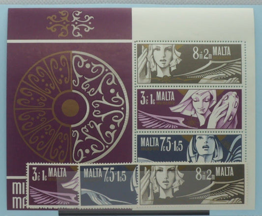 Malta Stamps, 1972, SG482-484, MS485, Mint image 0