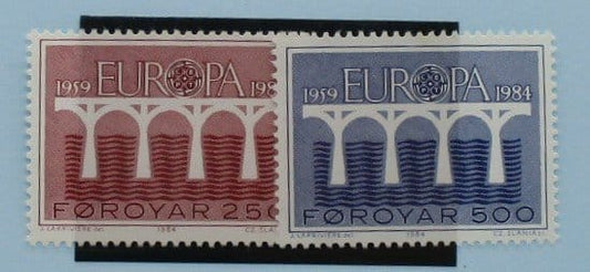 Faroe Islands Stamps, 1984, SG94-95, Mint image 0