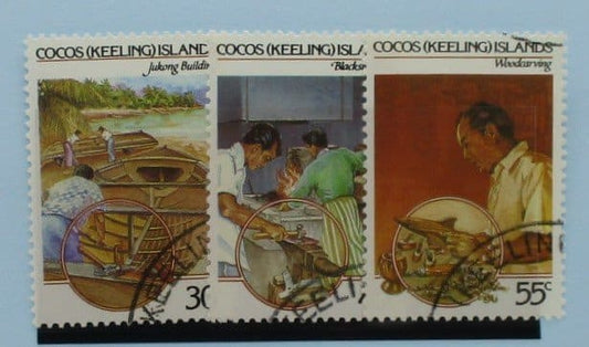 Cocos (Keeling) Islands Stamps, 1985, SG126-128, Used image 0