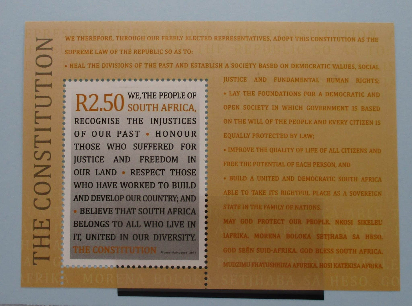 South Africa Stamps, 2010, MS1887, Mint image 0