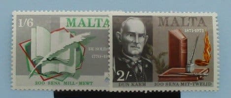 Malta Stamps, 1971, SG447-448, Mint image 0