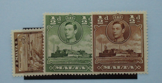 Malta Stamps, 1938-43, SG217-218a, Mint image 0