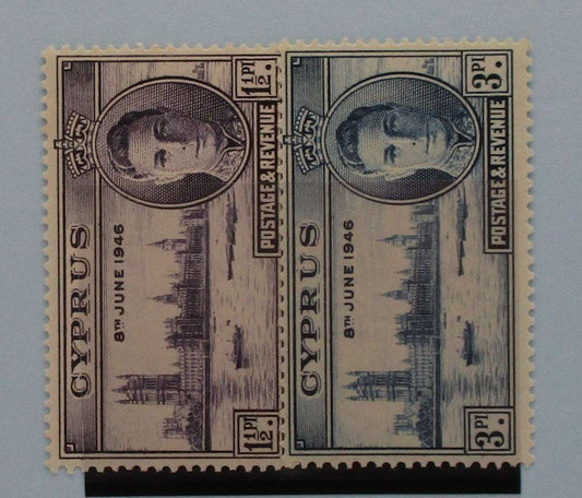 Cyprus Stamps, 1946, SG164-165, Mint image 0