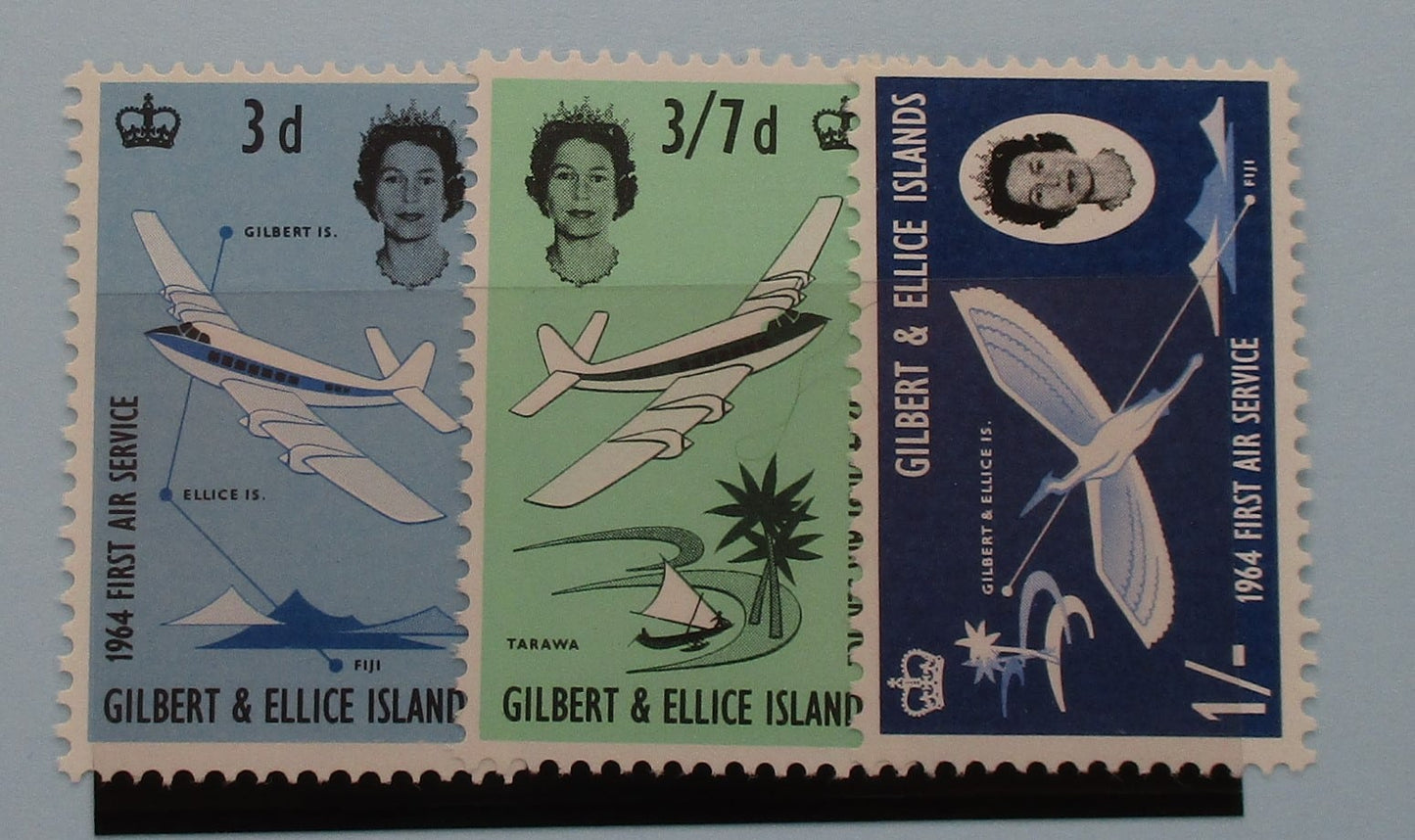 Gilbert and Ellice Islands Stamps, 1964, SG62-64, Mint image 0