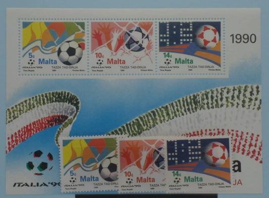 Malta Stamps, 1990, SG876-878, MS879, Mint image 0