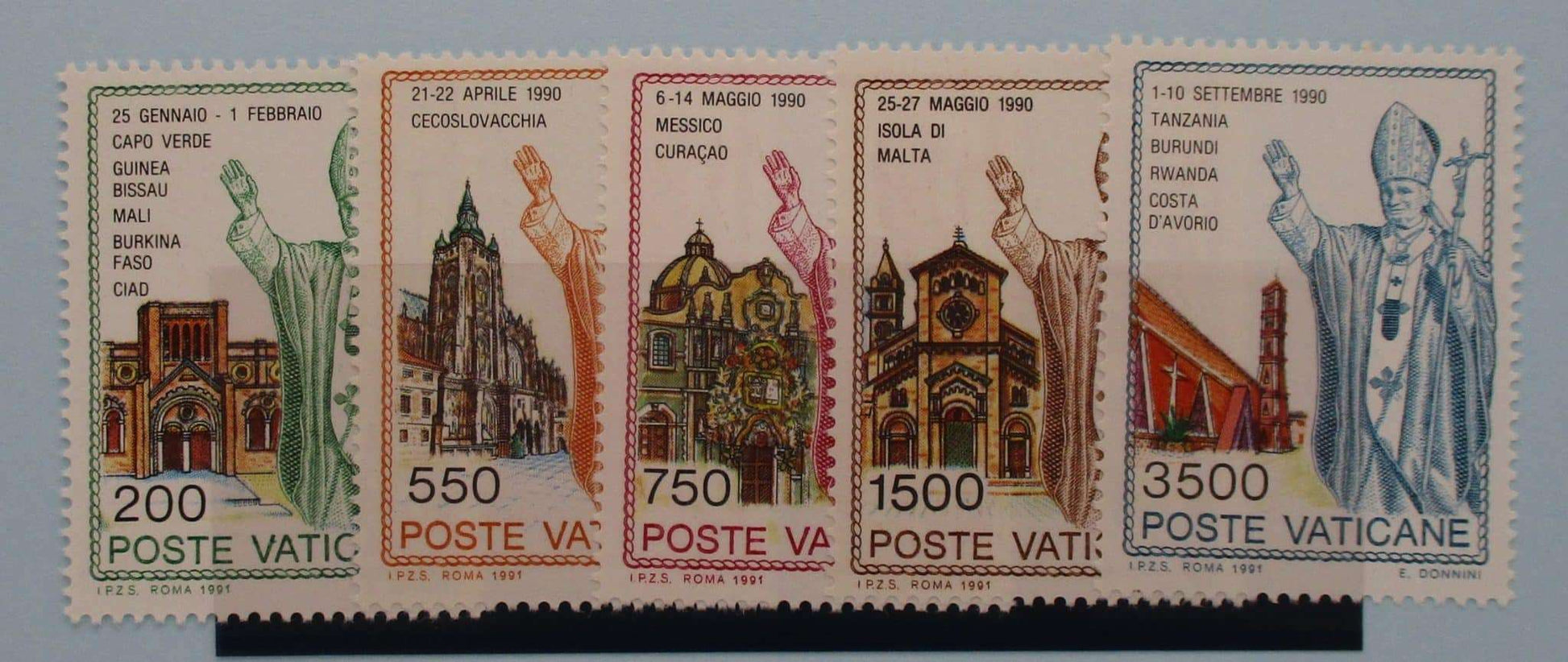 Vatican City Stamps, 1991, SG992-996, Mint image 0