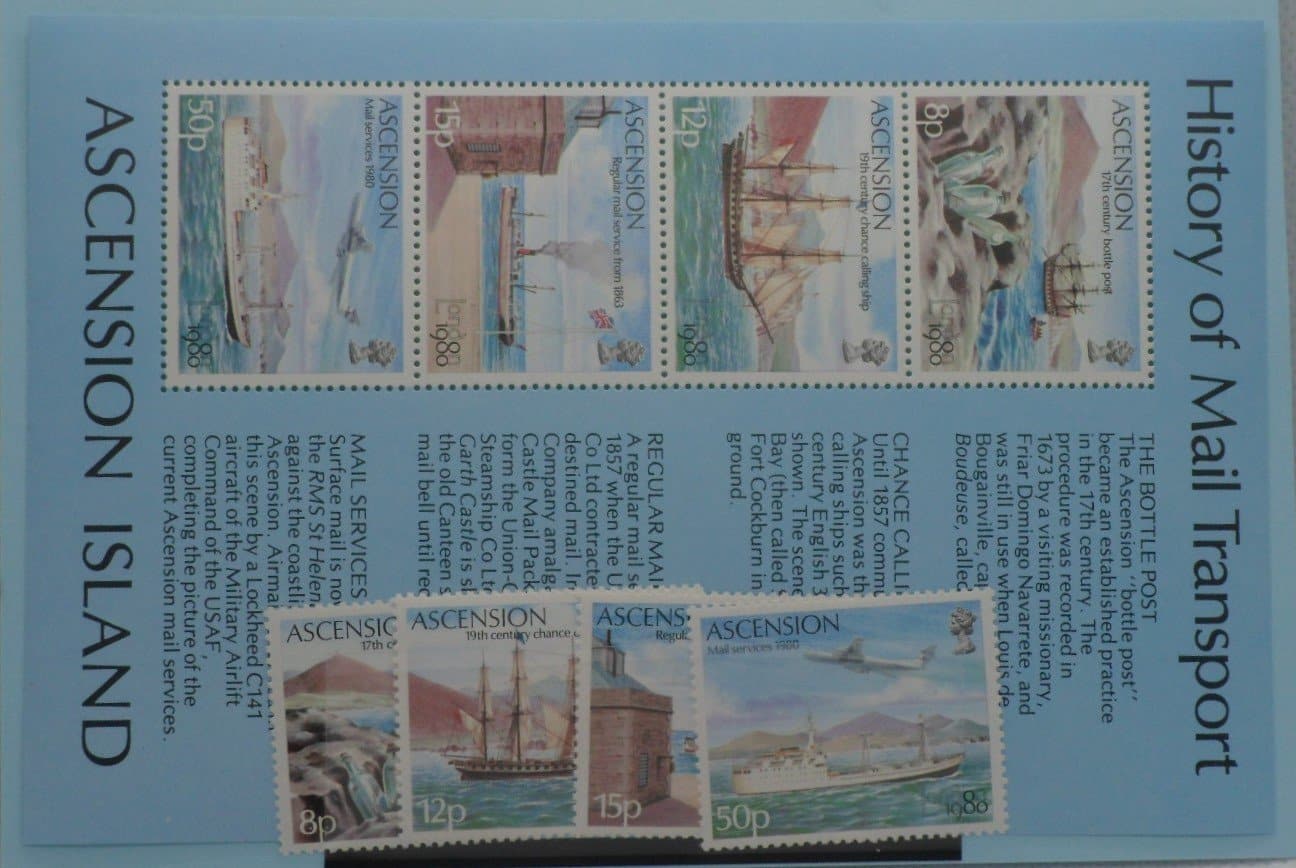 Ascension Island Stamps, 1980, SG264-267, MS268, Mint image 0