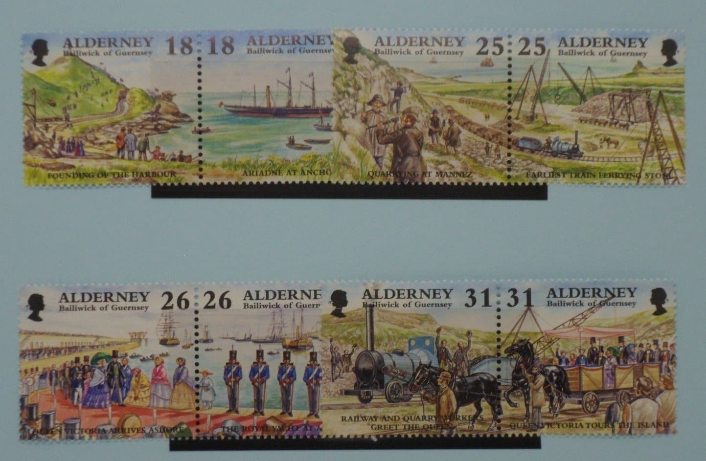 Alderney Stamps, 1997, SG A102a, A104a, A106a, A108a, Mint image 0