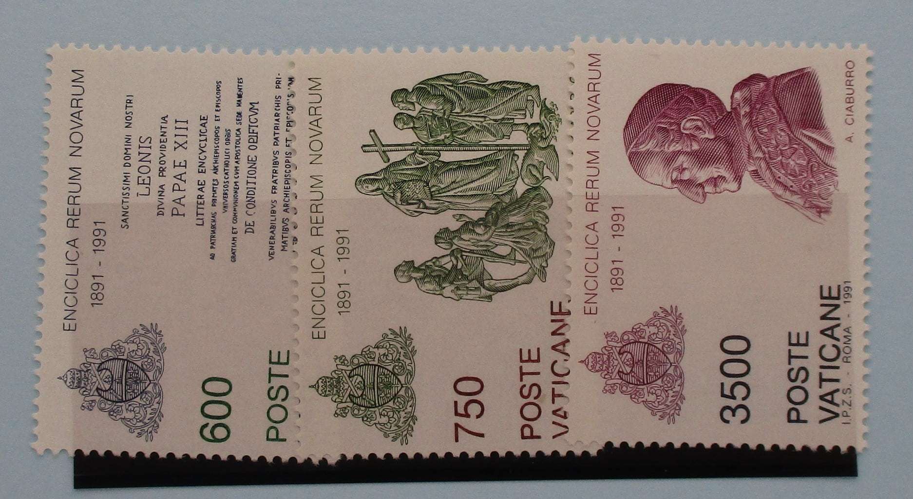 Vatican City Stamps, 1991, SG984-986, Mint image 0