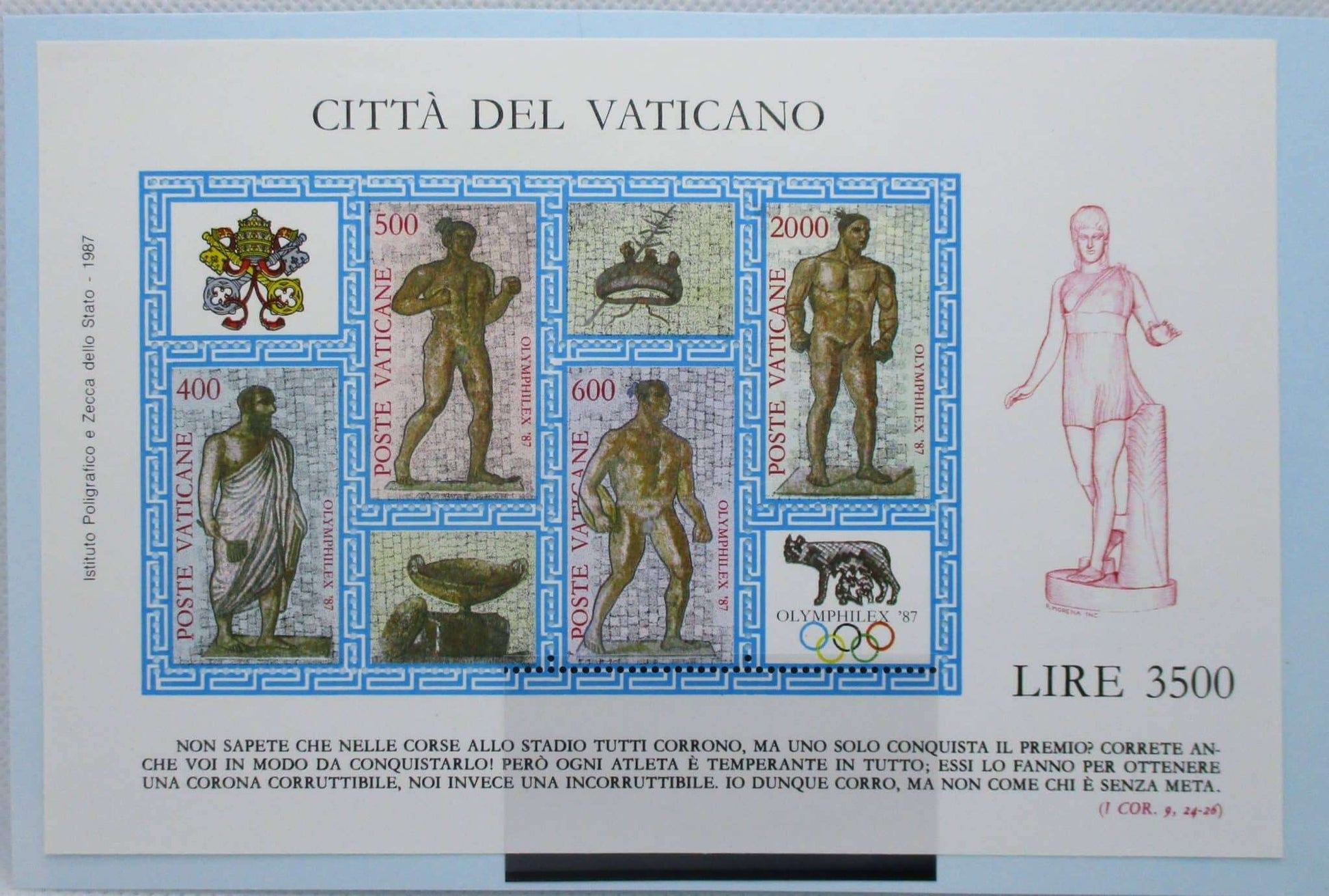 Vatican City Stamps, 1987, MS883, Mint image 0