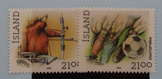 Iceland Stamps, 1990, SG755-756, Mint image 0