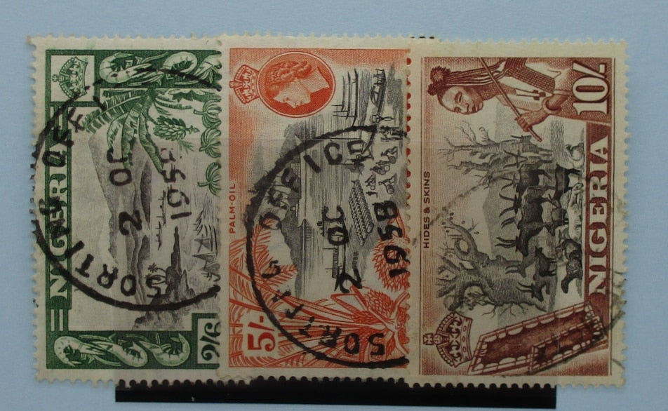 Nigeria Stamps, 1953-58, SG77-79, Used image 0
