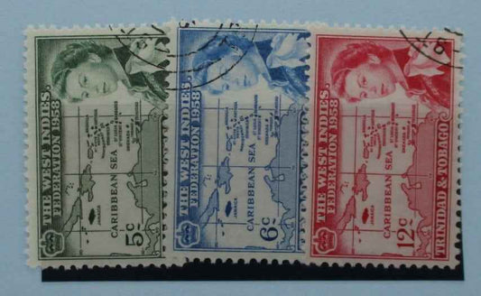 Trinidad and Tobago Stamps, 1958, SG281-283, Used image 0