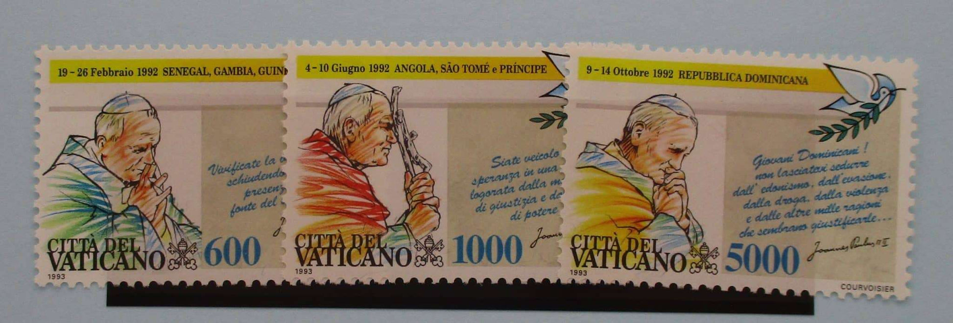 Vatican City Stamps, 1993, SG1049-1051, Mint image 0