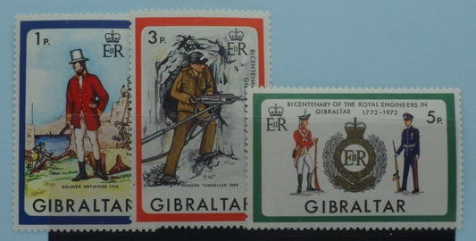 Gibraltar Stamps, 1972, SG297-299, Mint image 0
