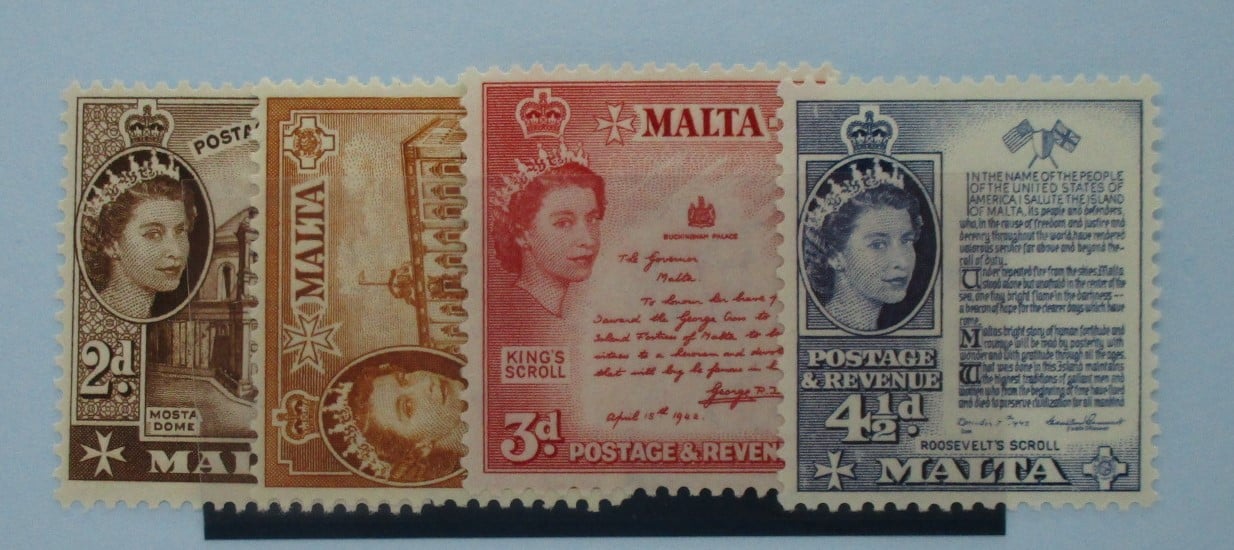 Malta Stamps, 1956-58, SG270-273, Mint image 0