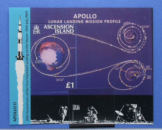 Ascension Island Stamps, 1989, MS497, Mint