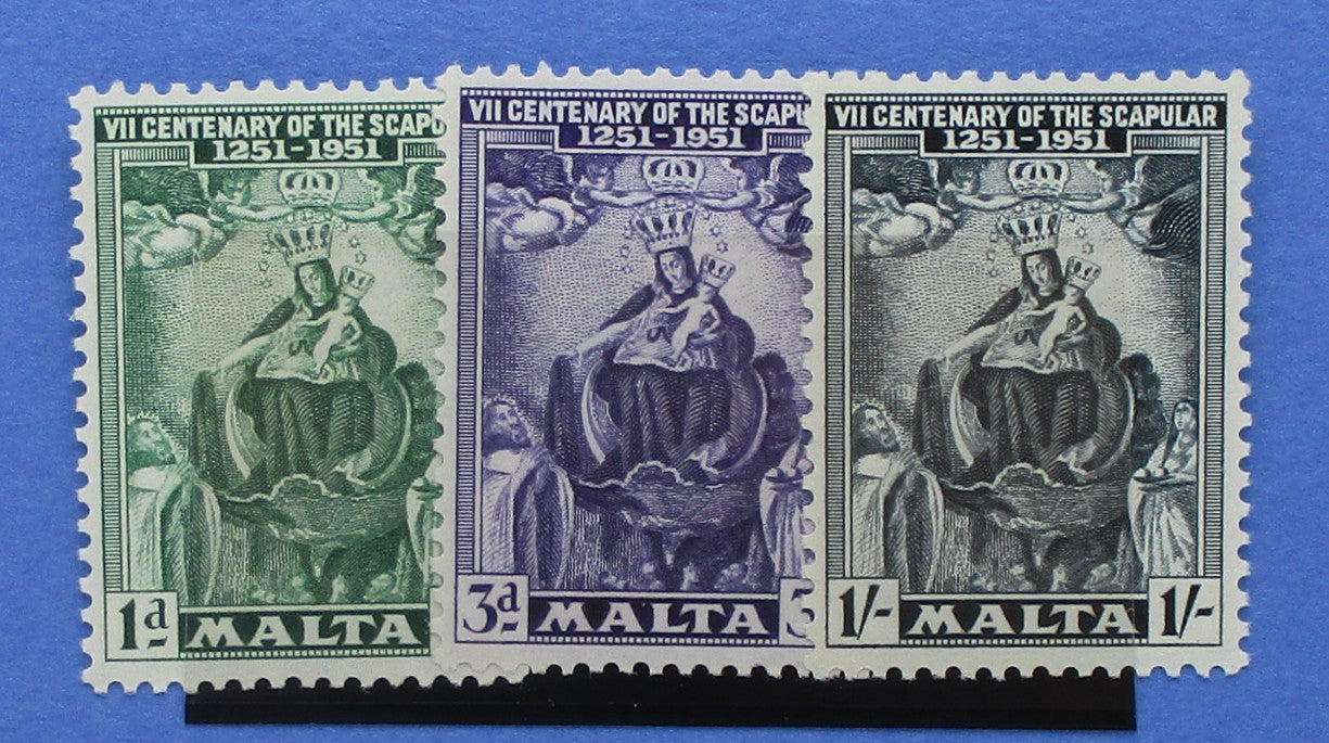 Malta Stamps, 1951, SG258-260, Mint