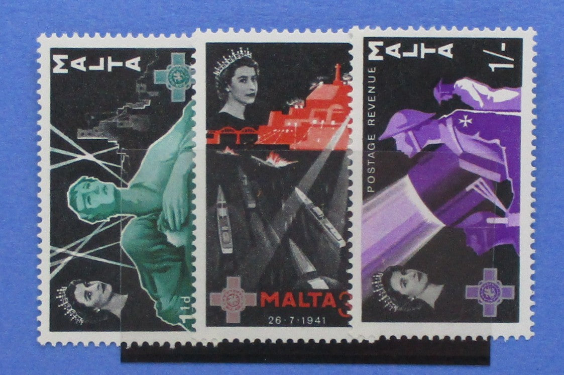 Malta Stamps, 1958, SG289-291, Mint