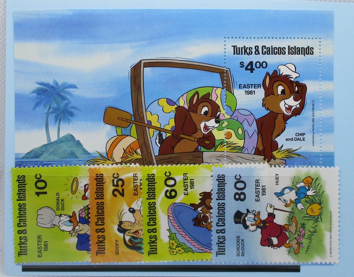 Turks and Caicos Islands Stamps, 1981, SG643-646, MS647, Mint
