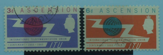 Ascension Island Stamps, 1965, SG87-88, Used image 0