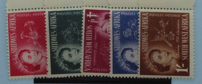 South West Africa Stamps, 1953, SG149-153, Mint image 0