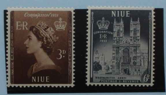 Niue Stamps, 1953, SG123-124, Mint image 0