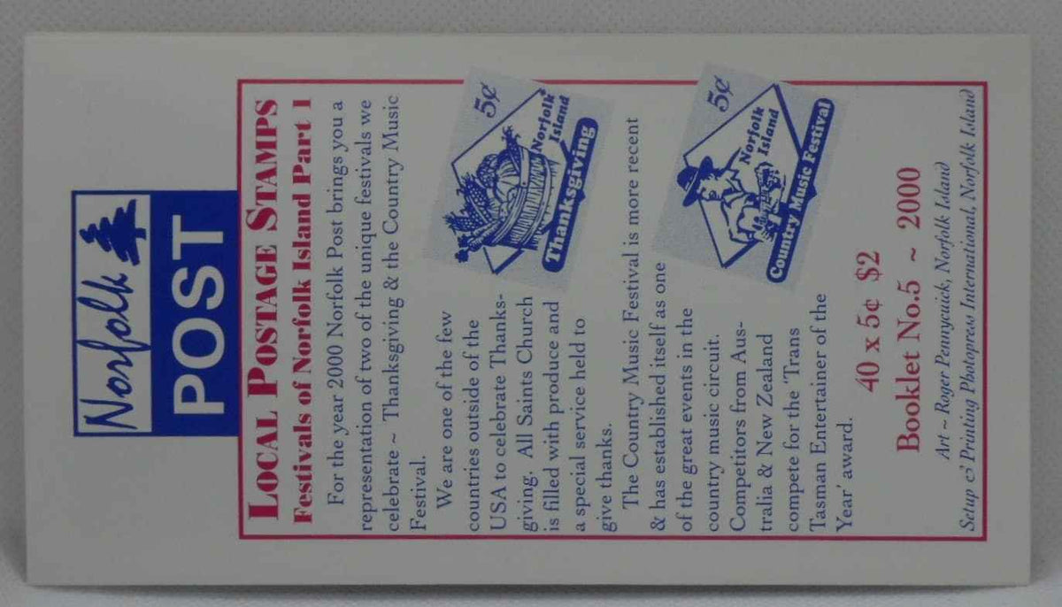 Norfolk Island Stamps, 2000, SB12, Mint image 0