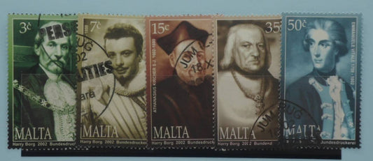 Malta Stamps, 2002, SG1279, 1280, 1281a, 1282, 1283, Used image 0