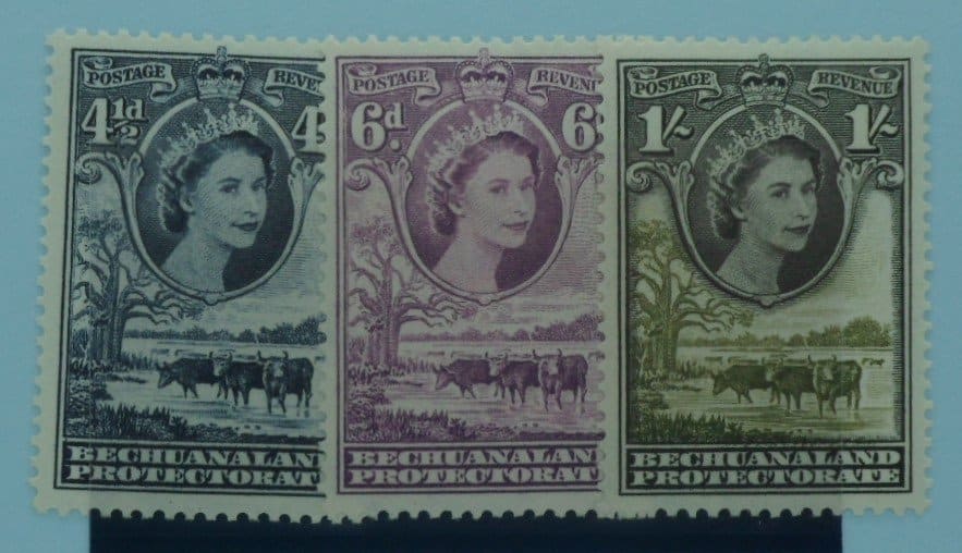Bechuanaland Stamps, 1955-58, SG147-149, Mint image 0