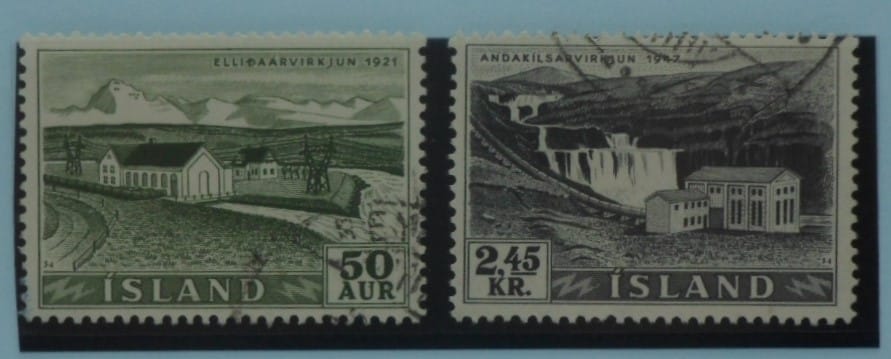 Iceland Stamps, 1956, SG339-340, Used image 0