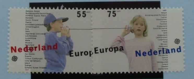 Netherlands Stamps, 1989, SG1555-1556,  Mint image 0