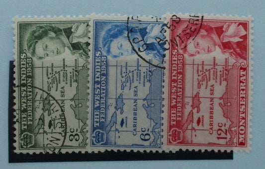 Montserrat Stamps, 1958, SG150-152, Used image 0