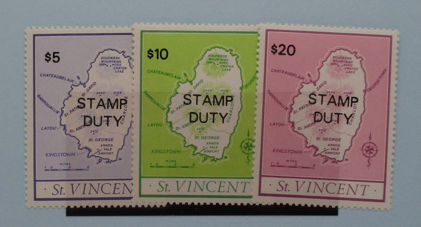 St Vincent Stamps, 1980, SG F1-F3, Mint image 0