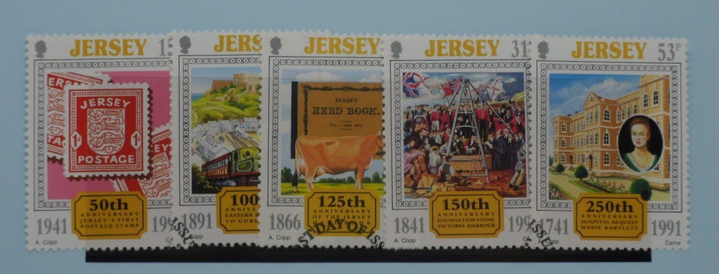 Jersey Stamps, 1991, SG549-553, Used image 0