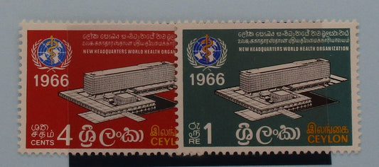 Ceylon Stamps, 1966, SG513 - 514, Mint - Manor Stamps