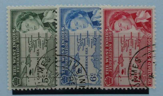 Trinidad and Tobago Stamps, 1958, SG281-283, Used image 0