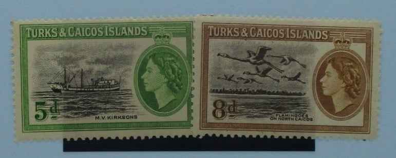 Turks and Caicos Islands Stamps, 1955, SG235-236, Mint image 0