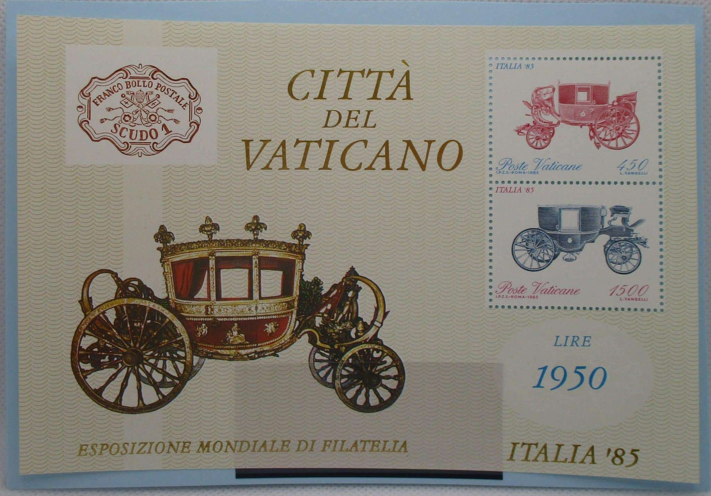 Vatican City Stamps, 1985, MS845, Mint image 0