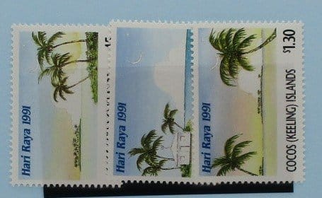 Cocos (Keeling) Islands Stamps, 1991, SG244-246, Mint, image 0