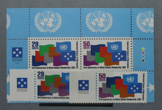 Micronesia Stamps, 1992, SG263-264, MS265, Mint image 0
